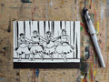 Male ballerinas postcard