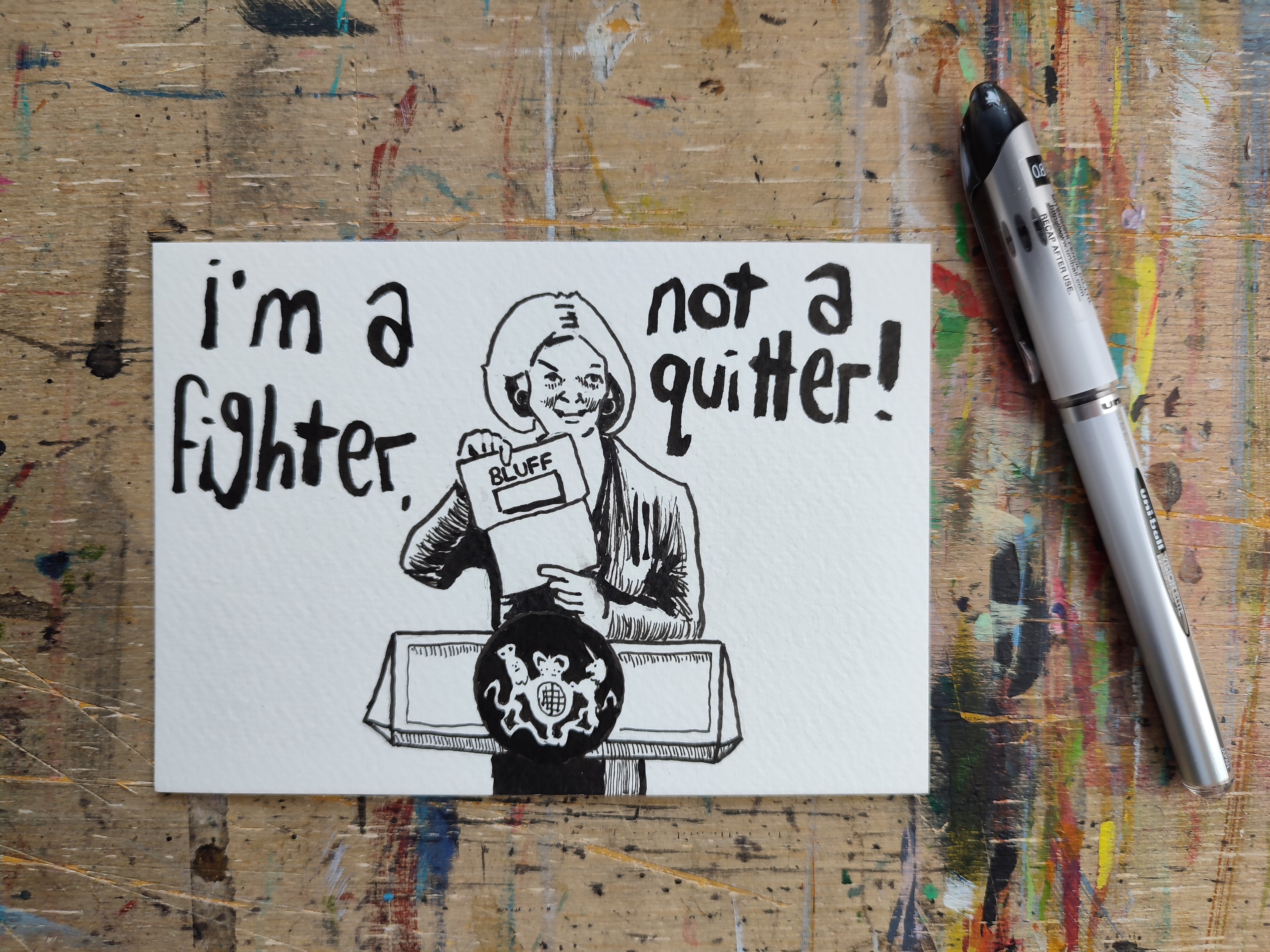 Liz Truss postcard