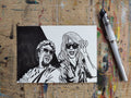 Sammy Hagar & David Lee Roth postcard