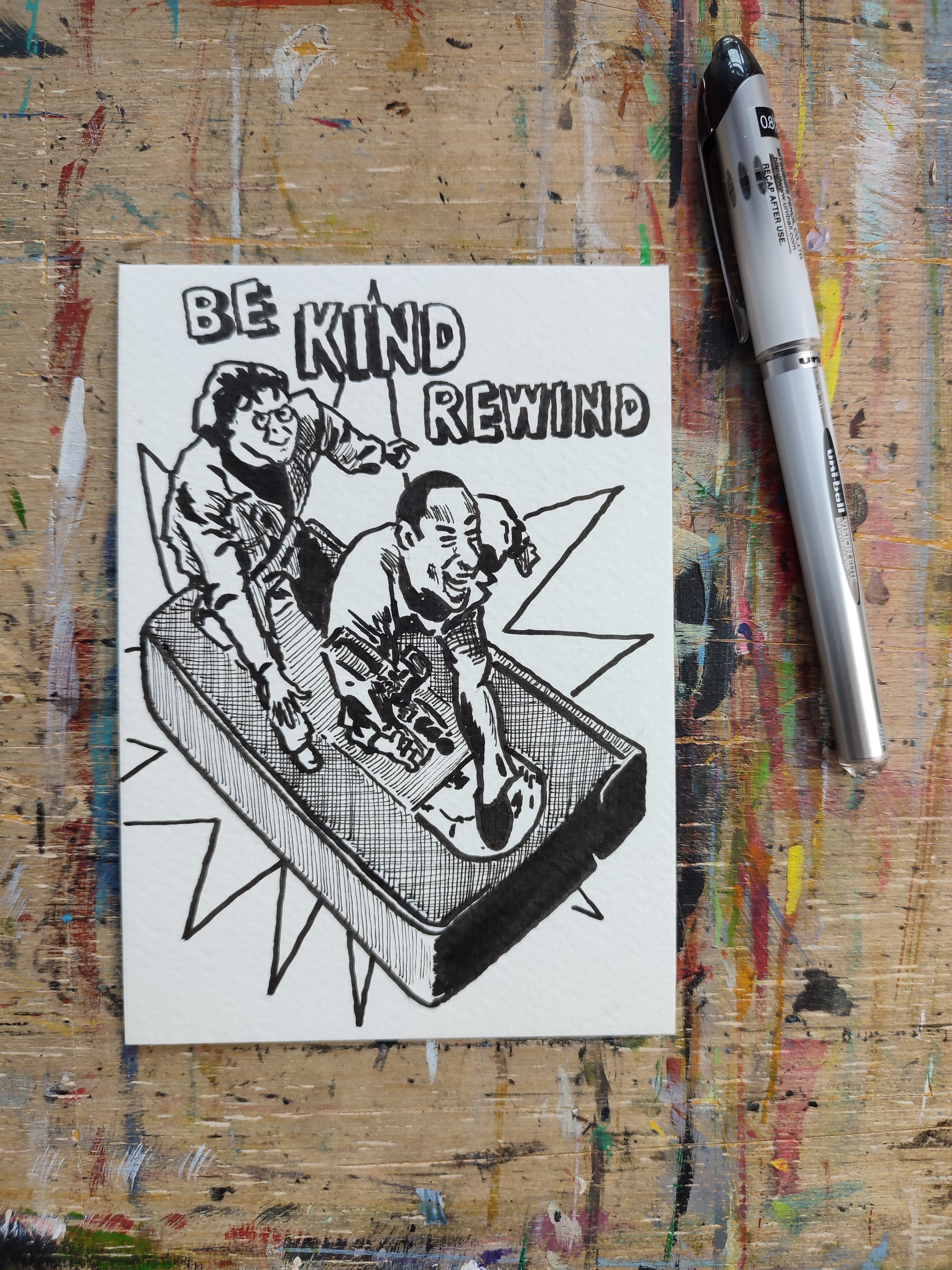 Be Kind Rewind postcard