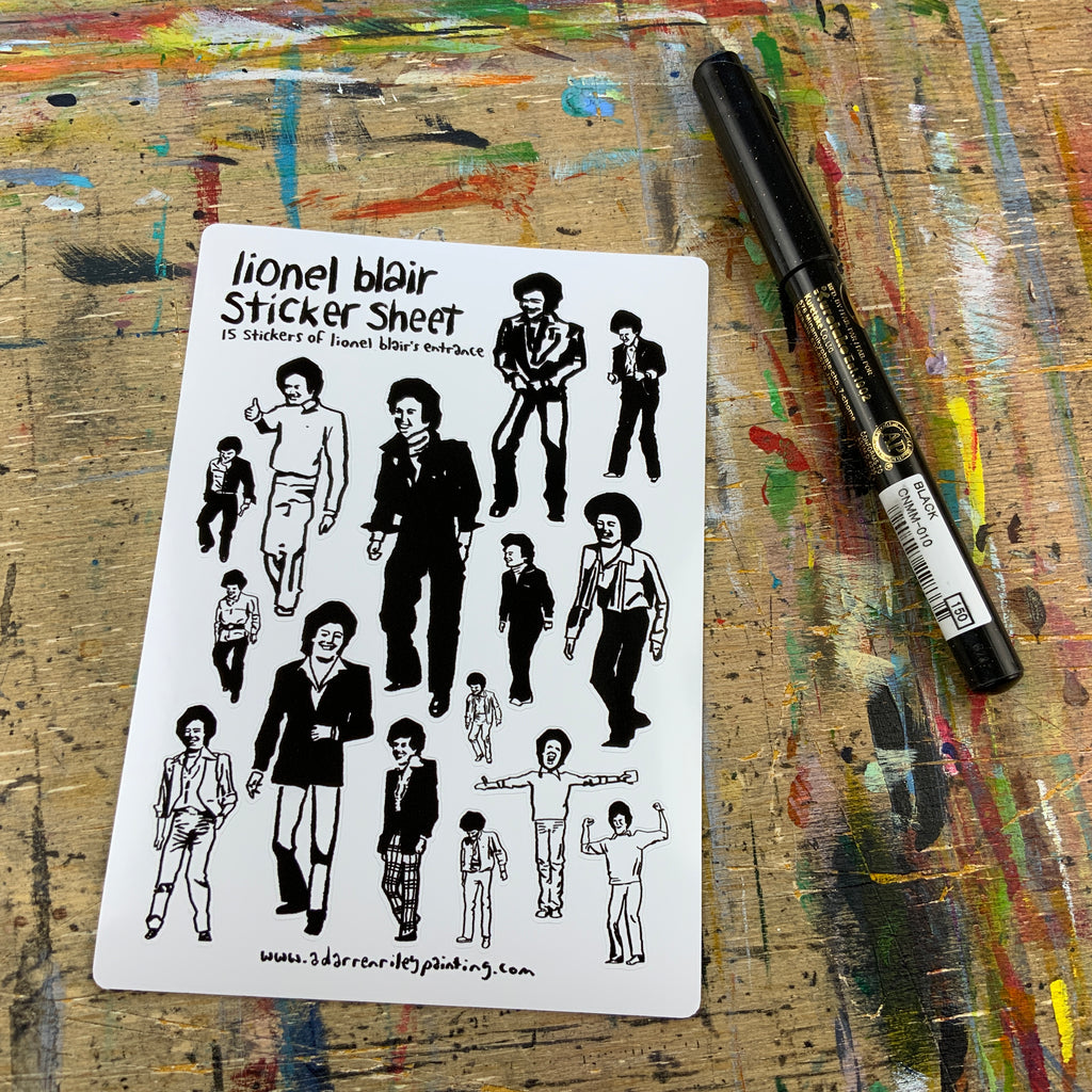 Lionel Blair sticker sheet